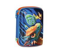 SJ GANG STYLE JAM GANG Schulmäppchen Speed Pad + Dragon Glide, Blau, Stiftehalter mit herausnehmbaren Planken, komplett mit Stiften, Bleistiften, Farben, Zubehör Rucksack, Grundschule, Kinder