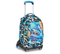 SJ Gang Style Jam Gang Schultrolley Jack Melt Dragon Boy, 8 Räder, 34 l, Himmelblau, zerlegbar