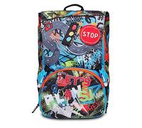 SJ GANG STYLE JAM GANG Jungen Let's Play Erweiterbarer Rucksack, Orange, Einheitsgröße