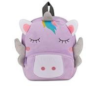 SJ GANG STYLE JAM GANG Kindergartenrucksack für Kinder, Unircono, Lila, Fronttasche, Mädchen-Rucksack, Kindergarten, Lila, Taglia unica, Modern