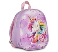 SJ GANG STYLE JAM GANG Kinderrucksack, Mini Rucksack für Kinder, ab 3 Jahren, Kindertasche für Kita und Kindergarten, Krippenrucksack, rosa, Einhorn, mit Trinkflaschenfach