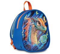 SJ GANG STYLE JAM GANG Kinderrucksack, Mini Rucksack für Kinder, ab 3 Jahren, Kindertasche für Kita und Kindergarten, Krippenrucksack, blau, Drache, mit Trinkflaschenfach