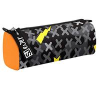 SJ GANG STYLE JAM GANG Mäppchen, Federtasche Federmappe Etui Schule für Jungen Mädchen mit Reißverschluss, Stiftetasche, schwarz-grau