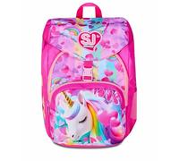 SJ GANG STYLE JAM GANG Primino Schulrucksack, Fuchsia, Einfach-Rucksack mit doppelter Fronttasche, 20 l, Rucksack für die Grundschule, Rucksack für Mädchen, fuchsia, Taglia unica