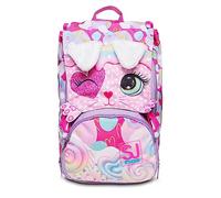 SJ Gang Schulrucksack, ausziehbar, Rosa, Heart LOLLY, Rucksack mit zwei Fächern mit aufklappbaren Ohren, Schule & Freizeit, Mädchen und Mädchen, Chiffon, Taglia unica, schule