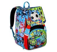 SJ GANG STYLE JAM GANG Rucksack mit doppeltem ausziehbarem Fach, Blau, große Kapazität, vorgeformte Rückenlehne, Kinder, Grundschule, blau, Taglia unica, Modern