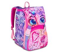 SJ GANG STYLE JAM GANG Rucksack mit doppeltem erweiterbarem Fach, Rosa, große Kapazität, vorgeformter Rücken, Mädchen, Grundschule, Rosa, Taglia unica, Modern