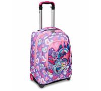 SJ GANG STYLE JAM GANG Rucksack mit Trolleyfunktion, 2 in 1, Schulranzen mit Rollen, ab 1. Klasse, für Schule, Gymnasium, Reisen&Freizeit, Mädchen&Jungen, Mehrfarbig, violett