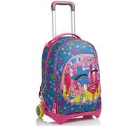 SJ GANG STYLE JAM GANG Rucksack mit Trolleyfunktion, 3 in 1, Schulranzen mit Rollen, Abnehmbarer Rucksack, ab 1. Klasse, für Schule, Gymnasium, Reisen&Freizeit, Mädchen&Jungen, mehrfarbig, Sterne