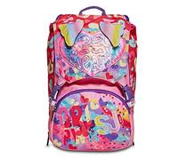 SJ GANG STYLE JAM GANG Schulranzen für Grundschule, ab 1. Klasse, Erweiterbarer Rucksack, Extra Volumen; Geräumige Schultasche für Mädchen und Jungen, rosa