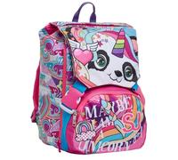 SJ GANG STYLE JAM GANG Schulranzen für Grundschule, ab 1. Klasse, Erweiterbarer Schulranzen, Extra Volumen; Geräumige Schultasche für Mädchen und Jungen, rosa