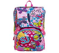 SJ GANG STYLE JAM GANG Schulranzen für Grundschule, ab 1. Klasse, Erweiterbarer Schulranzen, Extra Volumen; Geräumige Schultasche für Mädchen und Jungen, rosa/Muster, mit Flip-System