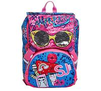 SJ GANG STYLE JAM GANG Schulranzen für Grundschule, ab 1. Klasse, Erweiterbarer Schulranzen, Extra Volumen; Geräumige Schultasche für Mädchen und Jungen, rosa-blau