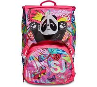 SJ GANG STYLE JAM GANG Schulranzen für Grundschule, ab 1. Klasse, Erweiterbarer Schulranzen, Extra Volumen; Geräumige Schultasche für Mädchen und Jungen, rosa