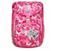 SJ GANG STYLE JAM GANG Schulranzen, gepolstert & flexibel, mit Trinkflaschenfach, Seitentaschen, Brust- und Hüftgurt; nachhaltiges Gewebe; Rucksack für Grundschule&Freizeit, Mädchen & Jungen, rosa