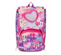SJ Gang erweiterbarer Schulrucksack, Rosa, Sphere Full Girl, Doppelrucksack mit seitlichem Reißverschluss, Tasche für Trinkflasche, Grund- und Mittelschulen, Mädchen, Rosa, Taglia unica, Rucksack