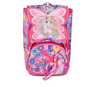 SJ Gang Style Jam Gang Schulrucksack, erweiterbar, Rosa, Unibraid, Doppelfach erweiterbar durch seitliche Reißverschlüsse, Flaschenhalter, Grund- und Mittelschulen, Mädchen