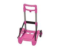 SJ Schultrolley für Kinder; Trolley für Schulranzen und Rucksäcke von Seven & SJ, Einfach zum Ziehen für Mädchen und Jungen, pink