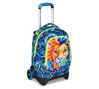 SJ GANG STYLE JAM GANG Schultrolley für Welpen New Tech, Blau, 3 in 1, 3-in-1, Rucksack mit abnehmbarem Trolley und Crossover-System, Grundschule, Kinder, blau, Taglia Unica, Modern