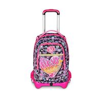 SJ GANG STYLE JAM GANG Schultrolley Jack 3 Rollen, mehrfarbig, 3 in 1, Dreifach-Rucksack mit abnehmbarem Wagen, 33 l, Rucksack für die Grundschule, Rucksack für Mädchen, mehrfarbig, Taglia Unica