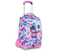 SJ GANG STYLE JAM GANG Schultrolley Jack 8 Räder Magic Fantasy Girl pink 34 Liter zerlegbar Rucksack Einsatz Kreuzsystem versenkbare Schultergurte Flaschenhaltertasche Grundschule u