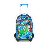 SJ GANG STYLE JAM GANG Schultrolley Jack mit 3 Rollen, mehrfarbig, 3 in 1, Dreifach-Rucksack mit abnehmbarem Wagen, 33 l, Rucksack für die Grundschule, Kinderrucksack, mehrfarbig, Taglia Unica