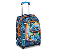 SJ GANG STYLE JAM GANG Trolley für die Schule, Blau, 2 in 1, doppelter Verwendungszweck, Trolley und Rucksack, Rucksack für die Grundschule, für Kinder, blau, Taglia unica, Modern