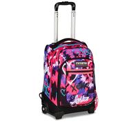 SJ Seven Mitama Schultrolley DR Junior TYELOVE, Fuchsia und Lila, mit Mega Fach und Doppelgriff, Grund- und Mittelschule, Freizeittrolley, Mädchen und Mädchen, Fuchsia und Lila, Taglia Unica, Casual