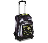 SJ Seven Mitama Schultrolley Dr.Trolley #BDBF Glitch, Schwarz, Doppel-Rucksack, versenkbare Schultergurte, Trolley für mittlere und obere Schule, Handgepäck, Jungen, Schwarz, Taglia Unica, Casual