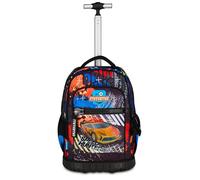 SJ Seven Mitama Schultrolley Run Maxi MITADRAFT, Blau, Doppelfach, Fronttasche, 2 Seitentaschen, Grundschule und Freizeit, Kinder, blau, Taglia unica, Casual