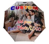 SJHAZSL Design Personalisiert Foto Regenschirm, Personalisiert Taschenschirme, Taschenschirme mit Foto Text, Schirm mit Auf-Zu Automatik, Schnelltrocknender, Schützt vor Regen und Sonne.