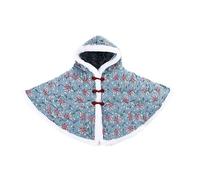 SJTJSPX Baby Kapuzenmantel Winter Warm Umhang mit Kapuze Outdoor Winddicht Cape Mädchen Jungen Poncho Dick Prinzessin Capelet Kleinkinder Ethnisch Windjacke