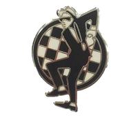 Ska Dancing Man Enamel Pin Badge (Black/white)
