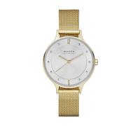 SKAGEN Damen-Armbanduhr 30MM Armband Edelstahl Gold + GEHÄUSE Quarz SKW2150