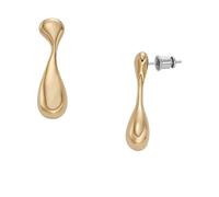 Skagen Damen-Hängeohrringe Liquid Metal Edelstahl goldfarben, SKJ1772710