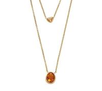 Kette mit Anhänger SKAGEN "KARIANA LIQUID, SKJ1767710" Halsketten Gr. Edelstahl, goldfarben (gelbgoldfarben, rot) Damen Ketten mit Anhänger Emaille (41277231-0)