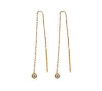 Paar Ohrhänger SKAGEN "KARIANA GLITZ, SKJS0037710" Ohrringe Gr. Silber 925 (Sterlingsilber), weiß (gelbgoldfarben, weiß, weiß) Damen Ohrhänger mit Zirkonia (33256542-0)