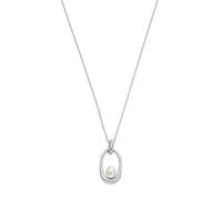 Kette mit Anhänger SKAGEN "KARIANA ESSENTIAL WAVES, SKJ1796040" Halsketten Gr. Edelstahl-Perlen, silberfarben (edelstahlfarben, weiß) Damen Ketten mit Anhänger Perle (synth.) (41503725-0)