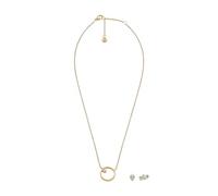 Ohrring und Ketten Set SKAGEN "X BUP GLITZ HEART HERZ, SKJB1014SET" Schmuck-Sets goldfarben (edelstahlfarben, gelbgoldfarben, weiß) Damen Fingerringe mit Zirkonia (21518563-0)