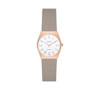 Skagen Damenuhr Grenen Lille Solar, Solarbetriebenes Dreizeiger Uhrwerk, 26MM Rose Gold Edelstahlgehäuse mit Lederarmband, SKW3079