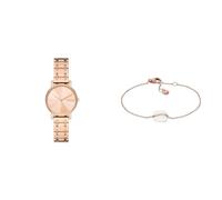 Skagen Damenuhr Signatur Lille und Armband Sofie Sea Glass, Roségold Edelstahl, Set