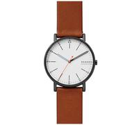 Skagen Herren-Armbanduhr Signatur Analog Quarz Leder braun SKW6374