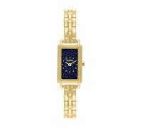 Quarzuhr SKAGEN "HAGEN MICRO", gelbgoldfarben, dunkelblau, Armbanduhren, Damen, Armbanduhr, Damenuhr, Edelstahlarmband, analog (90668758-0) gelbgoldfarben, dunkelblau