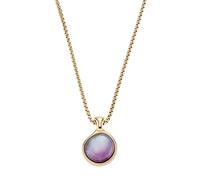 Skagen Halskette Für Frauen Seeglas, Länge: 400+50mm, Breite: 10.8mm, Höhe: 15.6mm Gold-Edelstahl-Halskette, SKJ1689710