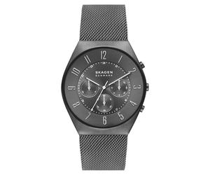 Skagen Herren Uhr Armbanduhr Chronograph Grenen Edelstahl SKW6821