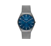 Skagen Herrenuhr Grenen Ultra Slim, Zweizeiger Uhrwerk, 42mm Charcoal Recycled Edelstahl (Mindestens 50%) Gehäuse mit EdelstahlMesh Armband, SKW6829