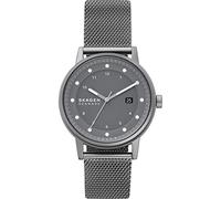 Skagen Herrenuhr Henriksen, Solarbetriebenes DreizeigerDatumswerk, 40mm Charcoal Recycled Edelstahl (Mindestens 50%) Gehäuse mit EdelstahlMeshband, SKW6741
