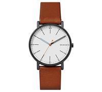 Skagen Herren-Armbanduhr Signatur Analog Quarz Leder braun SKW6374