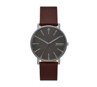 Skagen Herrenuhr Signatur Quartz/3 Zeigerwerk 40 mm Gehäusegröße mit einem Lederarmband SKW6860