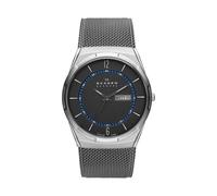 Skagen MELBYE Uhr Herrenuhr Edelstahl Datum grau
